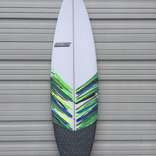 custom artwork surfboard with carbon tail